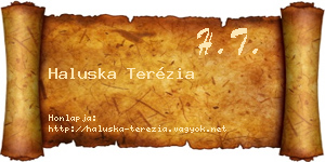 Haluska Terézia névjegykártya